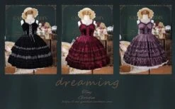 [Pre-order] Dream Bouquet Velvet Jumper Skirt Short Length -LOLITA Shop O1CN01ELUAgH1Fteea13RRS 32520545