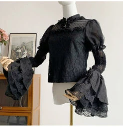 Lace Floral Blouse With Detachable Sleeves -LOLITA Shop O1CN01ERvvwO2CZ6MFA0vPL 2528448487