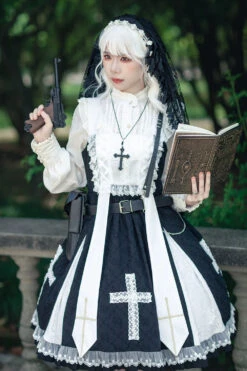 Breath Of The Sky Cross Motif Jumper Skirt 28 Breath Of The Sky Cross Motif Jumper Skirt -LOLITA Shop O1CN01EfwWrk1WerMdZOYo8 11942814