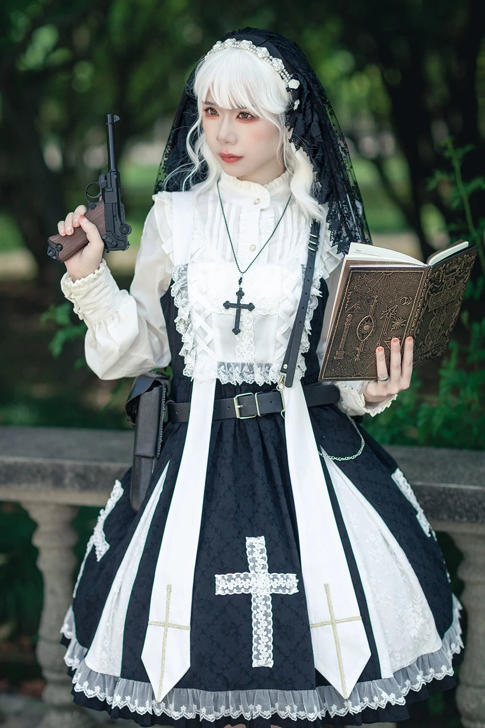 Breath Of The Sky Cross Motif Jumper Skirt 9 Breath Of The Sky Cross Motif Jumper Skirt - Image 7