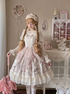 [Pre-order] Prologue Rose And Frill Jumper Skirt