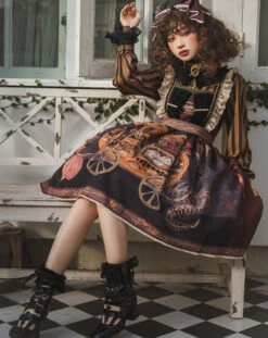 [Pre-order] Kaikiya Circus Troupe Gothic Lolita Jumper Skirt -LOLITA Shop O1CN01ElYB5x2GOLIcsHMJK 57119005