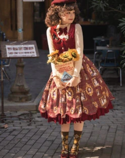 [Pre-order] Frame Cat And Checkered Layered Skirt -LOLITA Shop O1CN01EqBL1O2GOLIS7th5l 57119005