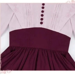 Rose Red Fake Two-piece Style Dress -LOLITA Shop O1CN01Et1RdN2CZ6KXwdt3V 2528448487