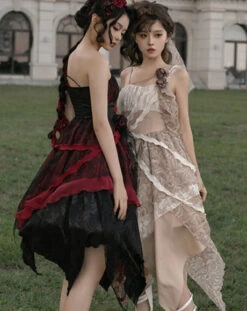 Elegant Gothic Irregular Hem Jumperskirt 29 Elegant Gothic Irregular Hem Jumperskirt -LOLITA Shop O1CN01EuW6ln2CZ6BkhltJZ 2528448487