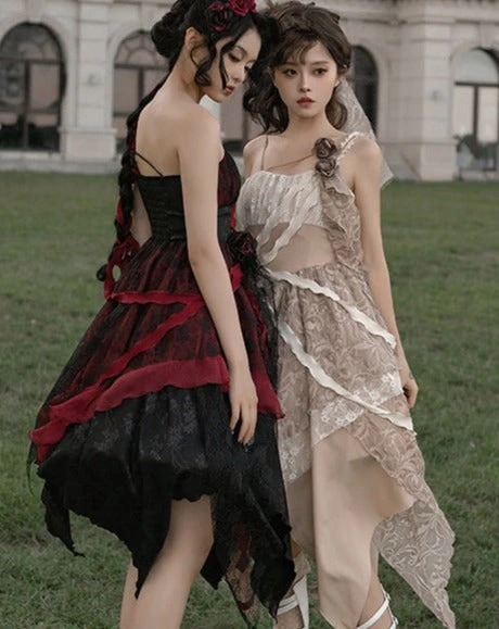 Elegant Gothic Irregular Hem Jumperskirt 10 Elegant Gothic Irregular Hem Jumperskirt - Image 8