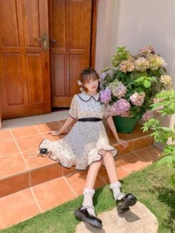 Round Collar Dress With Ribbon Design -LOLITA Shop O1CN01Ew4ZTn22OQmMdH617 1629657110