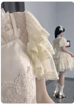 Frill Lace Short Sleeve Blouse -LOLITA Shop O1CN01F2L2b12CZ6NRquj9b 2528448487