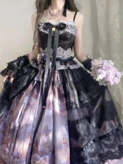 [Pre-orders Available Until 2/26] Romantic Rose Print Jumper Skirt -LOLITA Shop O1CN01F2jVL01FDWRrUTzCJ 3364830453