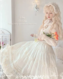 [Outlet] French Girly 2way Apron Skirt [with Flared Sleeves] -LOLITA Shop O1CN01F9tRMP1FteZQ3Ury4 32520545