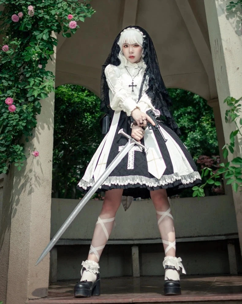 Breath Of The Sky Cross Motif Jumper Skirt 4 Breath Of The Sky Cross Motif Jumper Skirt - Image 2