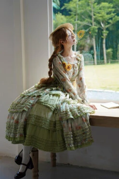 [Pre-order] Gardening Sunflower Luxury Dress -LOLITA Shop O1CN01FAbUnI2GOLZPpTO2p 57119005