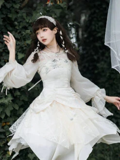 Blouse With Floral Corsage On Sleeve -LOLITA Shop O1CN01FMe1tB20GWnPbRLwv 0 item pic 605b2481 58e1 4a80 808e b6c0c39e26c6