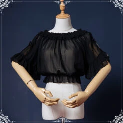 Chiffon Half-sleeve Sheer Blouse 11 Chiffon Half-sleeve Sheer Blouse -LOLITA Shop O1CN01FWphC31y6mqwA9eiy 865286530