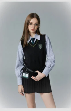 [Pre-order] Hogwarts School Of Witchcraft And Wizardry V-neck Knit Jumper Skirt -LOLITA Shop O1CN01FlyLTP2Eqcgsa9EvB 1644008796