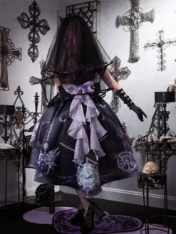[Pre-order] Bat Wings Skeleton Pattern Jumper Skirt And Purple Rose Crinoline -LOLITA Shop O1CN01Fru7Sx2H88zuayZur 3943659105 fe39459e c195 4573 868b 817feedd2ddb