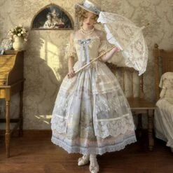 [Pre-orders Available Until 2/26] Romantic Rose Print Jumper Skirt -LOLITA Shop O1CN01FsEP1h1FDWRq6usot 3364830453