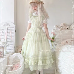 [Outlet] French Girly 2way Apron Skirt [with Flared Sleeves] -LOLITA Shop O1CN01Fu9gYh1FteZVaNScv 32520545