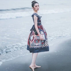 Brave Journey 2 Shoulder Ribbon Jumper Skirt -LOLITA Shop O1CN01GJUfaX1Lj0vSrazvC 546141334