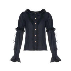 Cotton Blouse With Round Collar Ruffles 12 Cotton Blouse With Round Collar Ruffles -LOLITA Shop O1CN01GWhjDc2CZ6DvCn6h7 2528448487