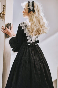Classical Cotton-jacquard Lace Stand-collar Dress 39 Classical Cotton-jacquard Lace Stand-collar Dress -LOLITA Shop O1CN01GZerUK1RFbIVZeoF7 394312082
