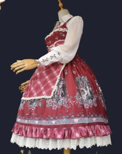 Little Red Riding Hood Print Garden Style Jumperskirt -LOLITA Shop O1CN01GnLAPH1Wer9asGTKN 11942814