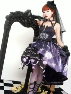 [Pre-order] Bat Wings Skeleton Pattern Jumper Skirt And Purple Rose Crinoline -LOLITA Shop O1CN01HFgXZ12H88zqbyFhH 3943659105 14b40ba6 e7ca 43a1 844a 7053c8da4e30