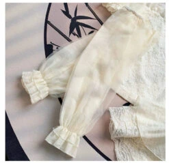 Lace Floral Blouse With Detachable Sleeves -LOLITA Shop O1CN01HGz2lm2CZ6MAXC7tt 2528448487