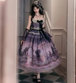 [Pre-orders Available Until 2/26] Romantic Rose Print Jumper Skirt -LOLITA Shop O1CN01HXGDtF1FDWRt6gttA 3364830453