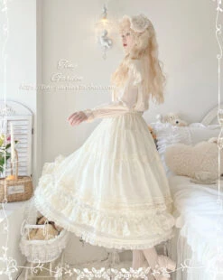 [Outlet] French Girly 2way Apron Skirt [with Flared Sleeves] -LOLITA Shop O1CN01HdMNAd1FteZUaD0MJ 32520545