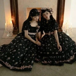 Roses Bouquet Square Neck High Waist Dress -LOLITA Shop O1CN01Hfv5ki1oC9i8anMBZ 921575188 5f45f5ee 7e2f 486c b8f6 69117c3e1a54