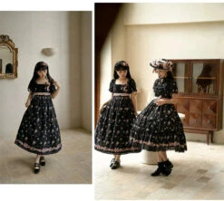 Roses Bouquet Square Neck High Waist Dress -LOLITA Shop O1CN01Hfv5ki1oC9i8anMBZ 921575188 755aa5f1 1c06 4195 9702 10cffd9d98cc