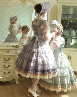 [Reservation Sale] Classical Jumper Skirt With Veil Overskirt -LOLITA Shop O1CN01HknrK828AaJzF259f 1790657892