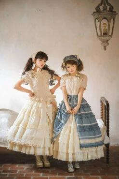 [Pre-orders Available Until 2/19] Cat Rose Tea Party Front-opening Ruffle Skirt, Plain Type -LOLITA Shop O1CN01HlFkBE2GOLbGWxmVu 57119005