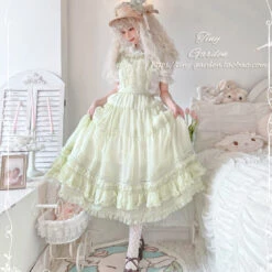 [Outlet] French Girly 2way Apron Skirt [with Flared Sleeves]