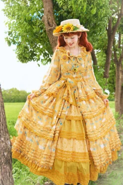[Pre-order] Gardening Sunflower Luxury Dress -LOLITA Shop O1CN01IbXdCy2GOLZOJIIHX 57119005