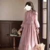 Dusty Pink Sheer Ribbon Dress -LOLITA Shop O1CN01Ir5Ro62JsWRVdnmgg 2312269477