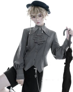[Pre-order] Prince Lolita Medieval Style Frilled Tie Blouse -LOLITA Shop O1CN01JEWvf3295pt2aXhWX 48788017