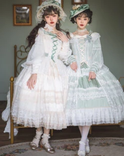 [Pre-order] Bell Orchid Flower Embroidery Open Skirt Elegant Dress -LOLITA Shop O1CN01JeCAxE2GOLJC6083M 57119005