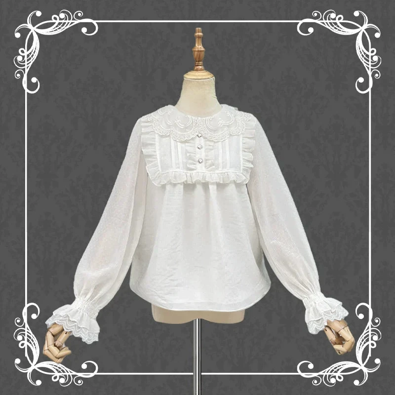 Flower Button Long Sleeve Blouse 5 Flower Button Long Sleeve Blouse - Image 3