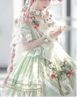 Strawberry Princess Dress With Ruffles And Ribbons In 4 Colors -LOLITA Shop O1CN01JmCe3d1uPKaWkWapE 43566029
