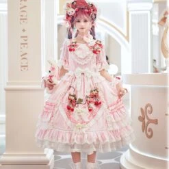 Strawberry Princess Dress With Ruffles And Ribbons In 4 Colors -LOLITA Shop O1CN01JzU6ds1uPKam1Gi8X 43566029