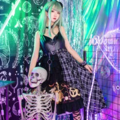 Live Participation Clothes Gothic Lolita Jumper Skirt With Mini Hat And Accessories -LOLITA Shop O1CN01K8mIO926Rs6GhODTY 1673487659