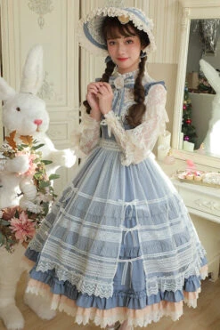 [Reservation Sale] Classical Jumper Skirt With Veil Overskirt -LOLITA Shop O1CN01KBHehl28AaJvcEHZ6 1790657892