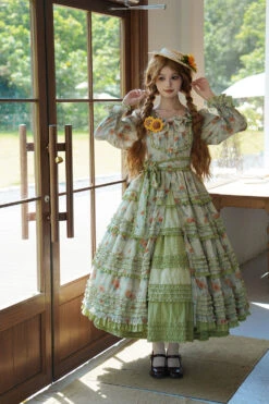 [Pre-order] Gardening Sunflower Luxury Dress -LOLITA Shop O1CN01L7DpKN2GOLZSpbtop 57119005