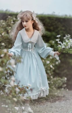 Pastel Color Bunny Ear Sailor Collar Dress -LOLITA Shop O1CN01L9E8AY1mrFp3PmuiY 2315095007