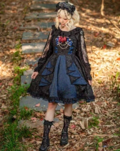 Starry Night Gothic Lolita Jumper Skirt -LOLITA Shop O1CN01LXgLyc1WerHMWQnBI 11942814