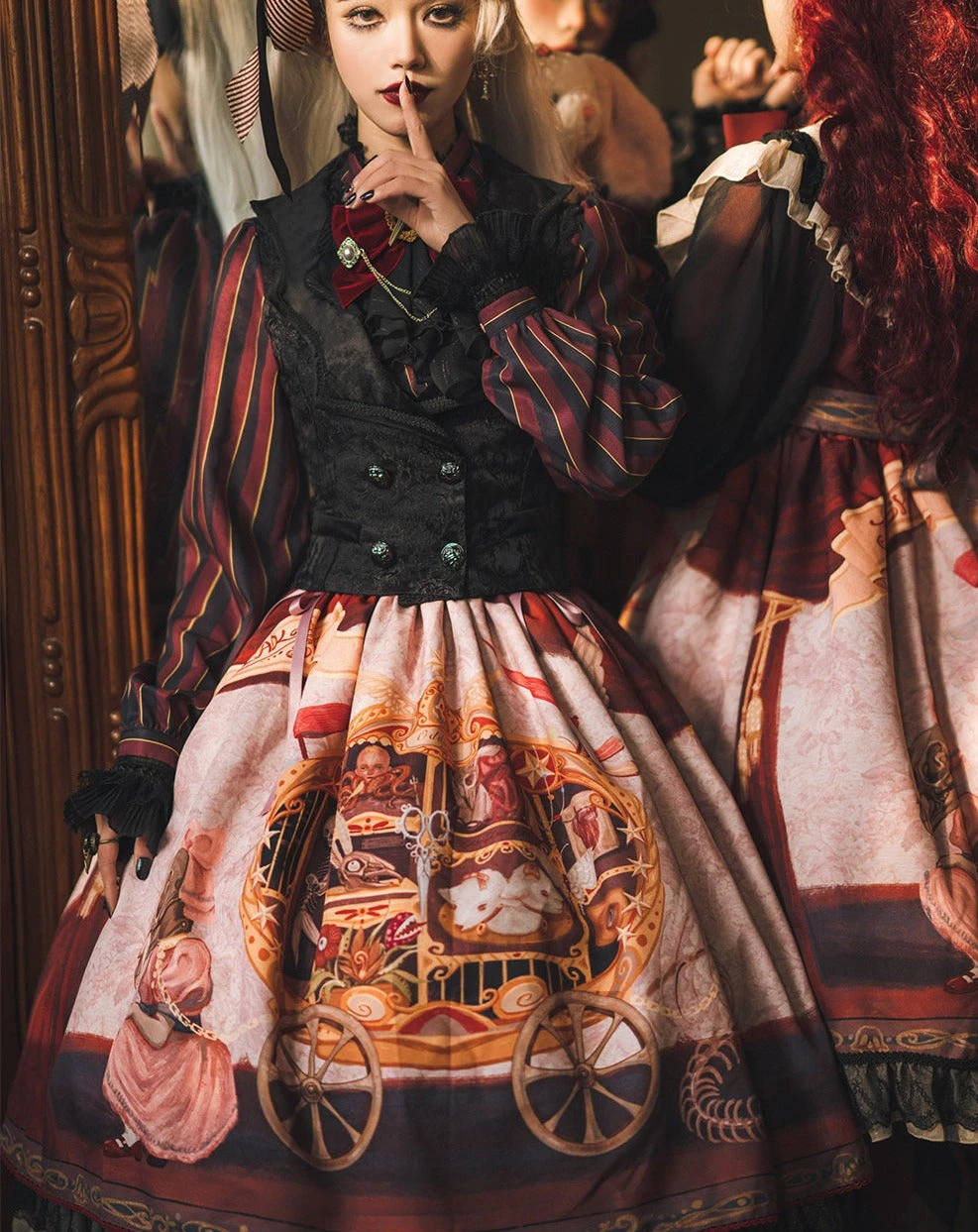 Kaikiya Korumadan Gothic Lolita High Waist Skirt 14 Kaikiya Korumadan Gothic Lolita High Waist Skirt - Image 12