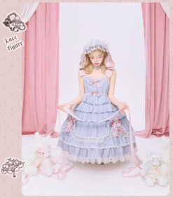 [Pre-orders Available Until 12/18] Lace Figure Tiered Jumper Skirt -LOLITA Shop O1CN01LsWRi52CO6v6OI8aS 28129184