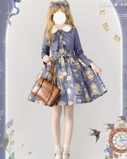 Eternal Echo Classic Dress And Jacket Setup With Headband -LOLITA Shop O1CN01LwvNBp2IEO0c11TFJ 482929254